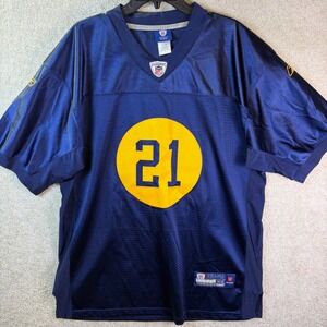 Reebok NFL Football Jersey Mens 52 Blue Charles Woodson #21 Packers Throwback
